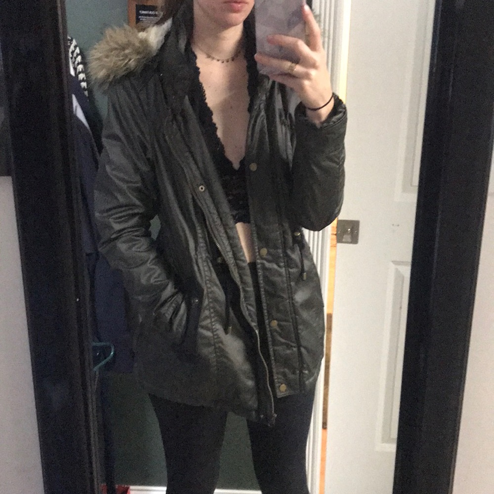 Maurices Dark Green & Black Coat